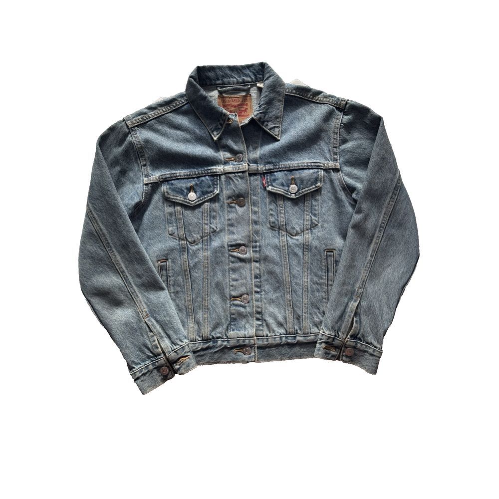 Levis Jean Jacket Womens XS Blue Denim 90s Trucker Y2K Light Wash Cotton Casual